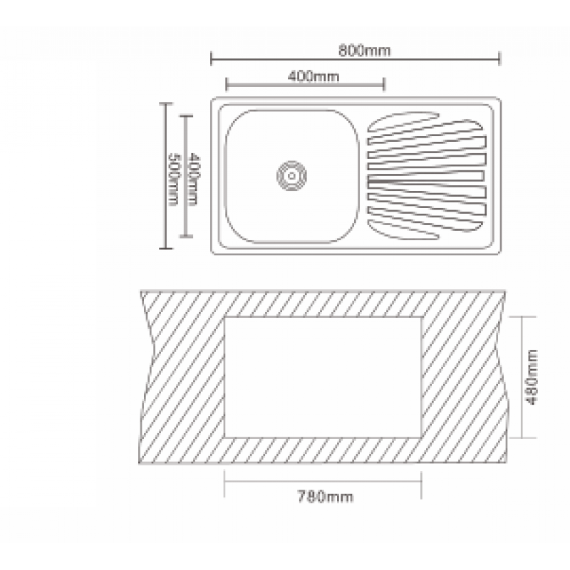 Countertop sink