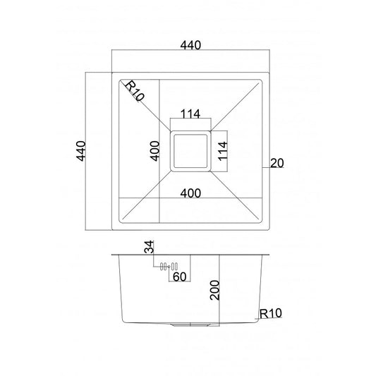 Countertop sink