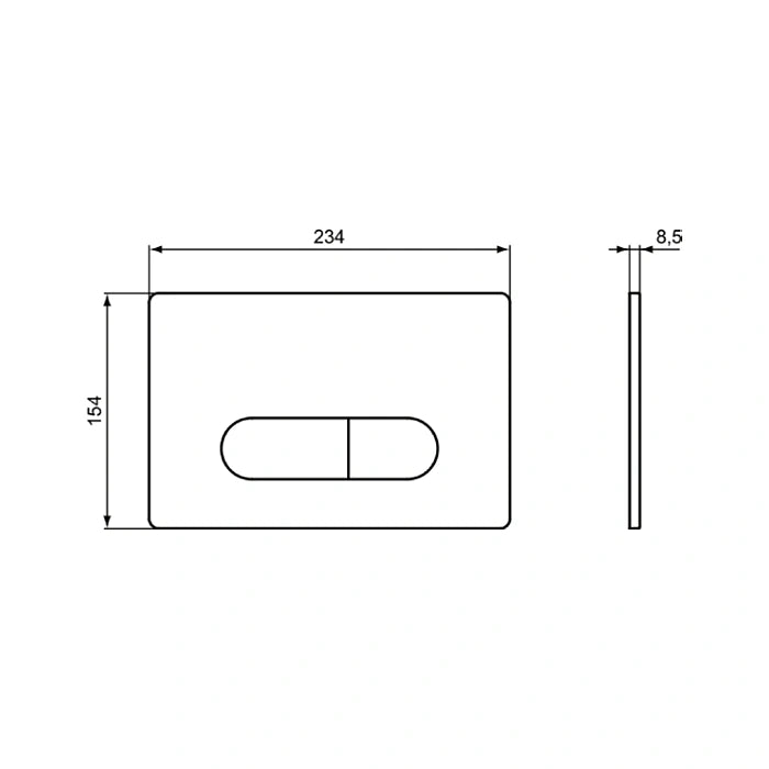 Структура за вграждане с конзолна тоалетна чиния 545х365мм AquaBlade седалка и капак с плавно затваряне Ideal Standard ProSys 120P / Connect Air R048901 и пневматичен бутон по избор!