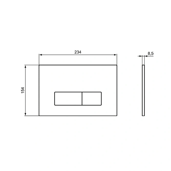 Структура за вграждане с конзолна тоалетна чиния 545х365мм AquaBlade седалка и капак с плавно затваряне Ideal Standard ProSys 120P / Connect Air R048901 и пневматичен бутон по избор!