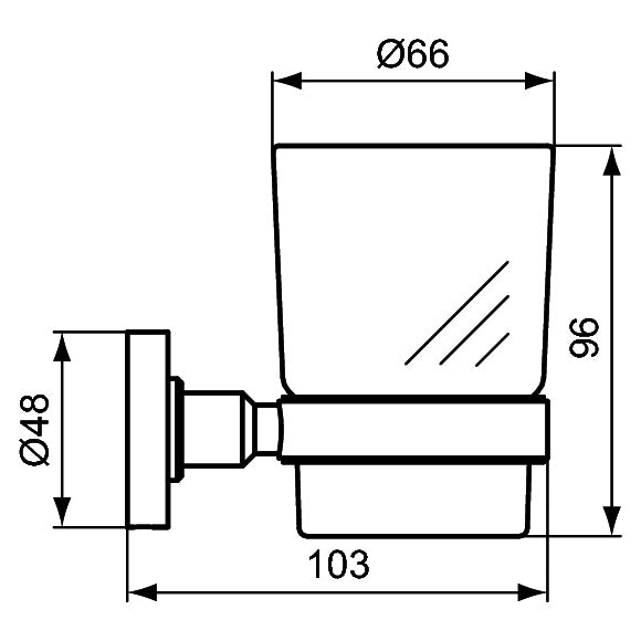 Стъклена чаша IDEAL STANDARD IOM A9120XG