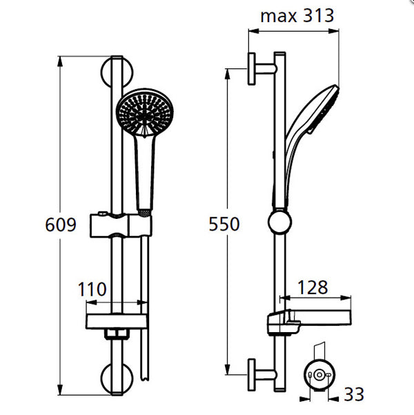 Тръбно окачване IDEAL STANDARD IDEARAIN SOFT M3 B9415AA