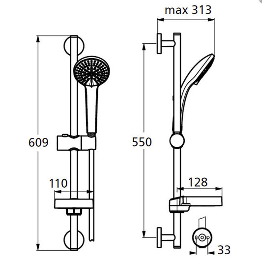 Тръбно окачване IDEAL STANDARD IDEARAIN SOFT M3 B9415AA