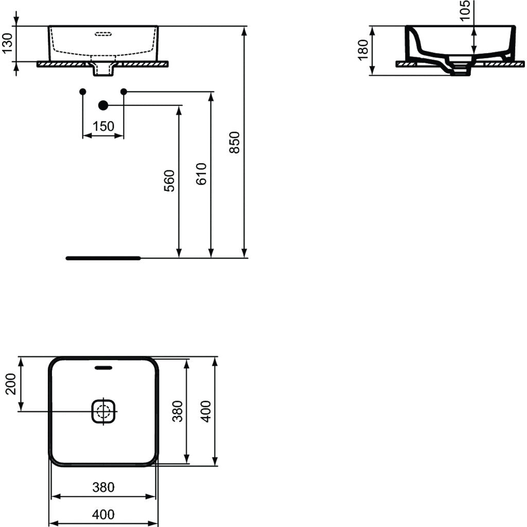 Countertop sink