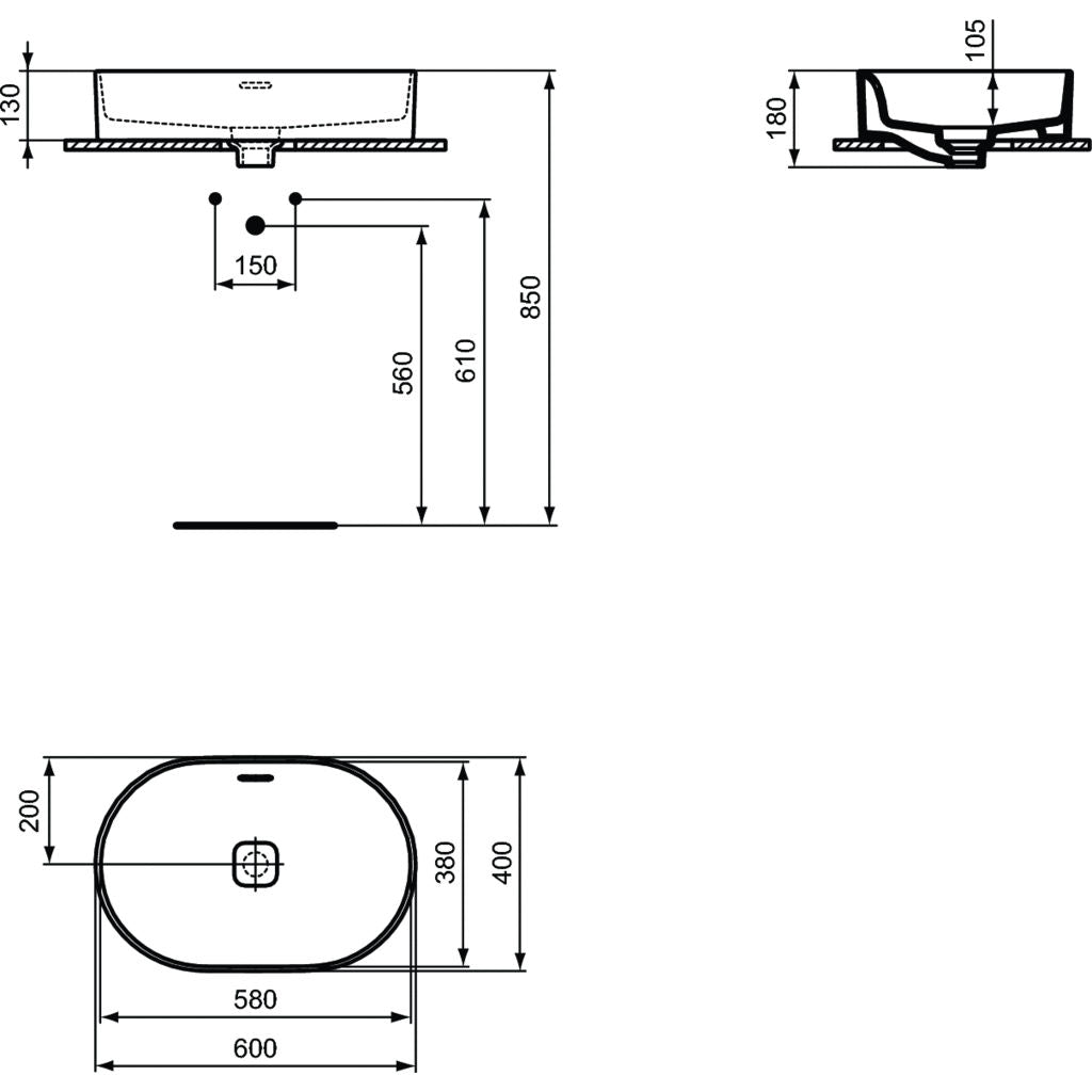 Countertop sink