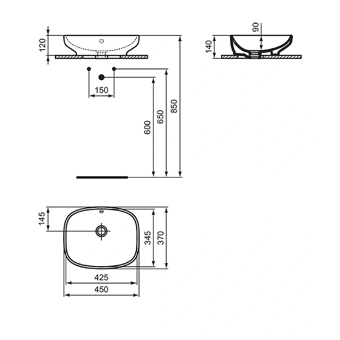 Countertop sink