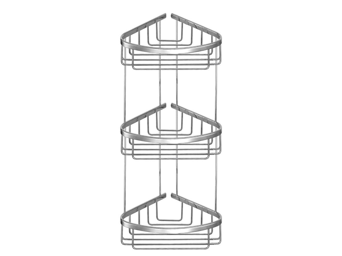 Corner shower basket