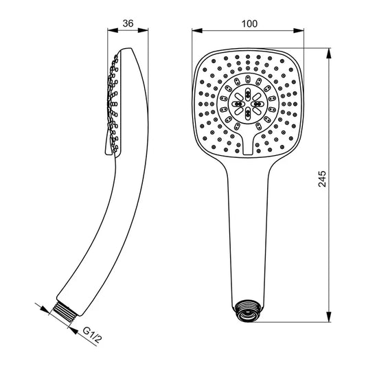 Ръчен душ IDEAL STANDARD IDEALRAIN Cube M3 B0003AA