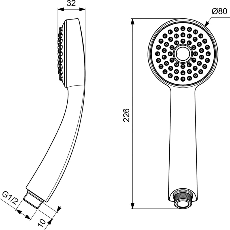 Ръчен душ IDEAL STANDARD IDEALRAIN Soft M2 B9401AA