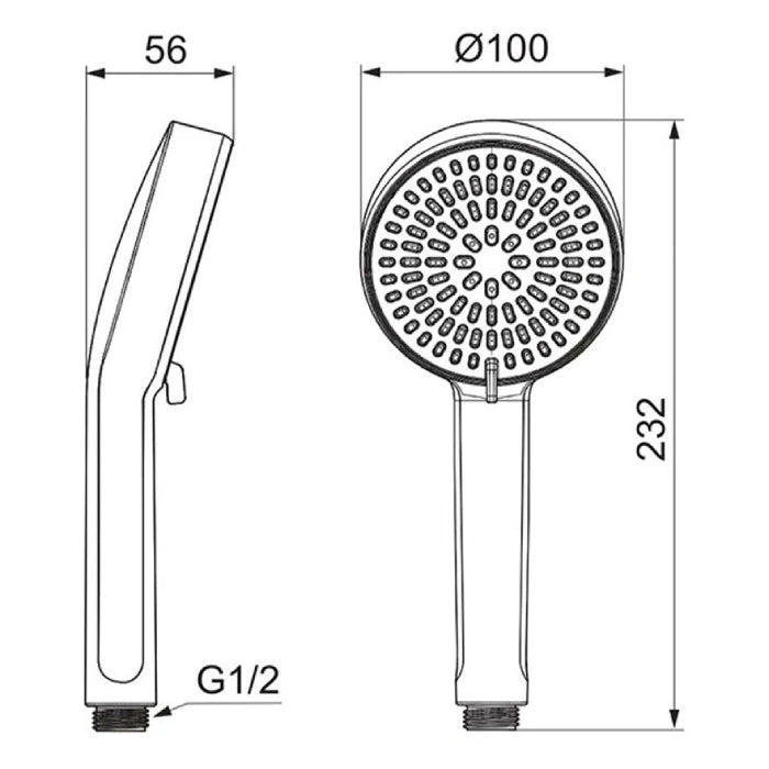 Ръчен душ IDEAL STANDARD IDEALRAIN Alu+ BD990AA
