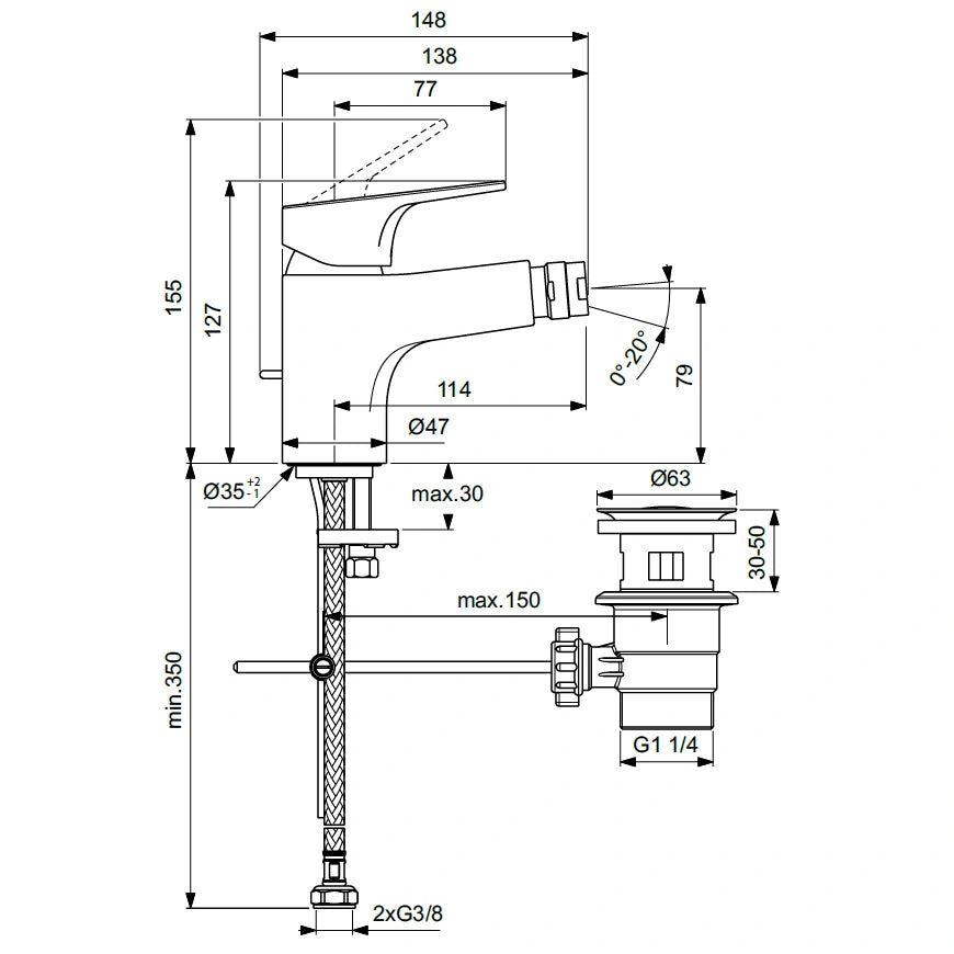 Basin mixer