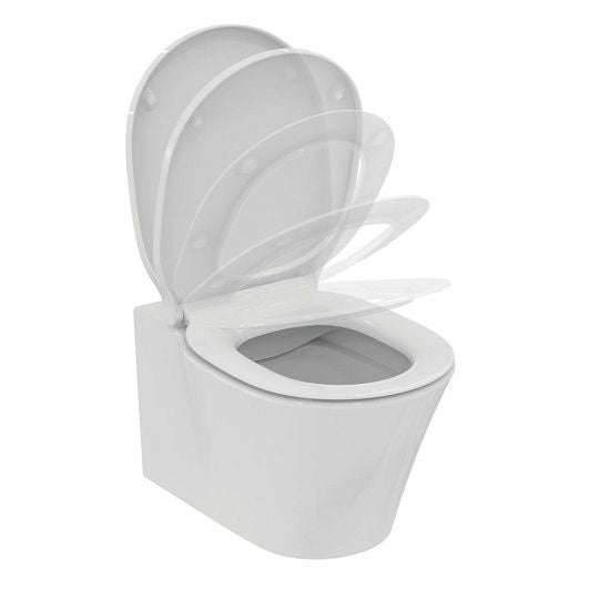 Структура за вграждане с конзолна тоалетна чиния 545х365мм RimLS+ седалка и капак с плавно затваряне Ideal Standard ProSys 120P / Connect Air R052501 и пневматичен бутон по избор!