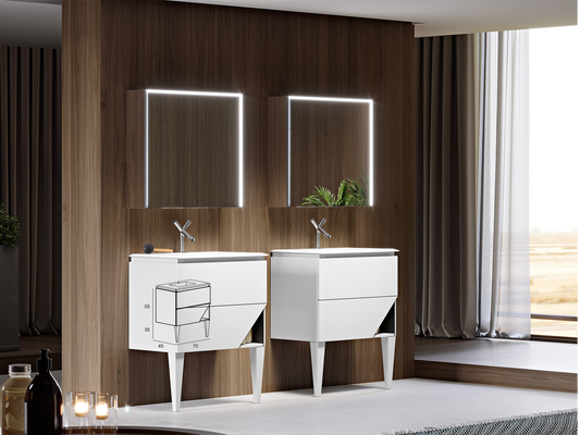 Долен шкаф са баня комплект с мивка