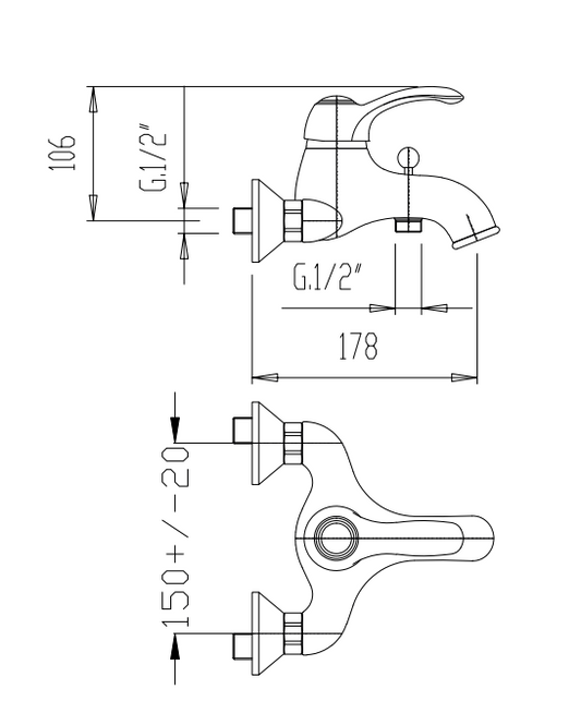 Смесител за вана с душ