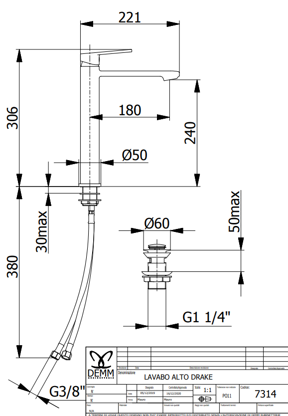 Basin mixer