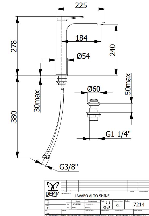 Basin mixer