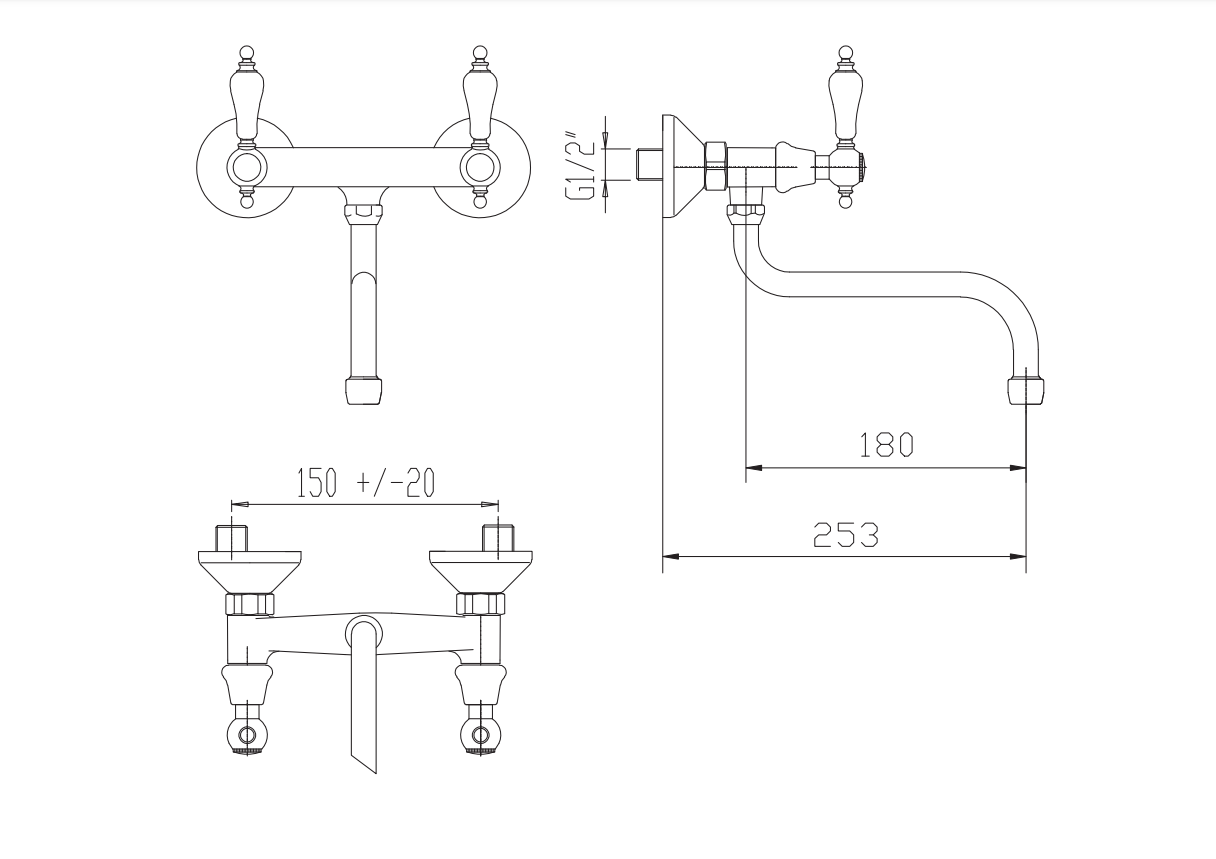 Стенен смесител за кухня