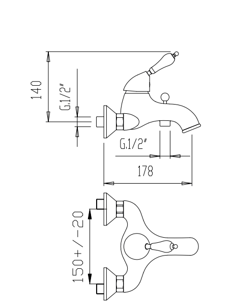 Смесител за вана с душ