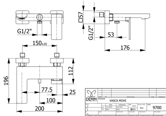 Смесител за вана с душ