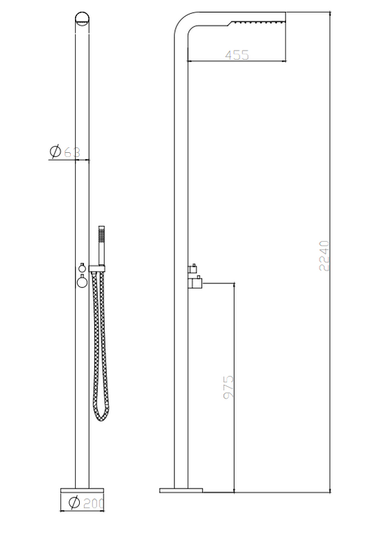 Душ колона за басейн