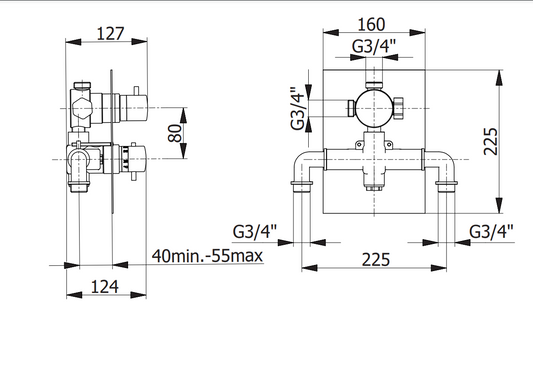 2-пътен термостатен смесител
