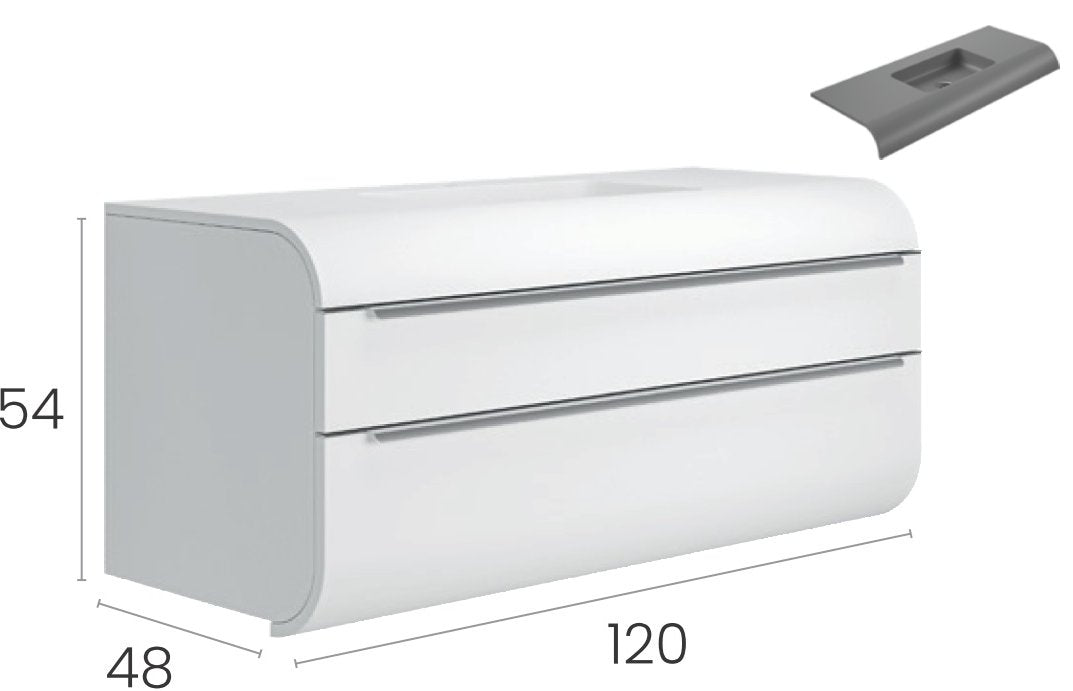 Долен шкаф за баня коплект с мивка