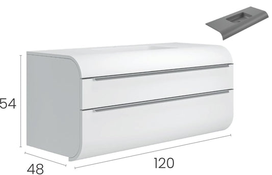 Долен шкаф за баня коплект с мивка