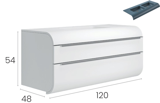 Долен шкаф за баня коплект с мивка