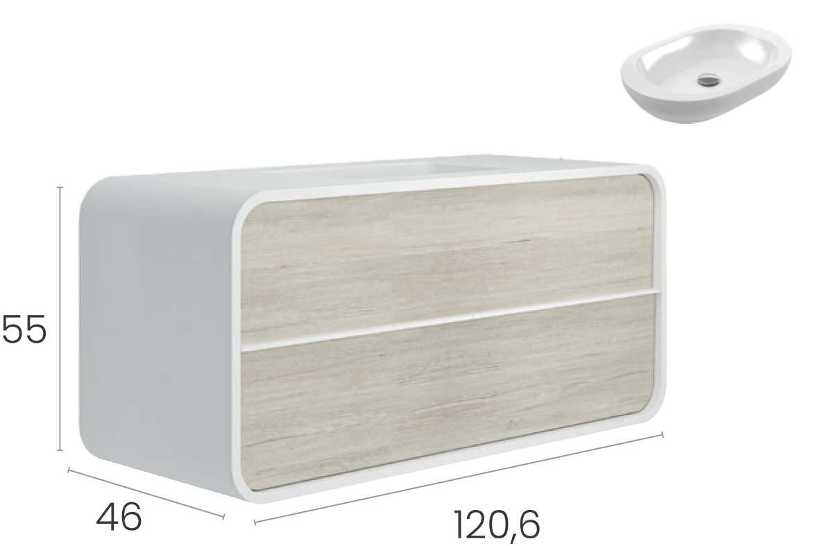 Долен шкаф за баня с мивка