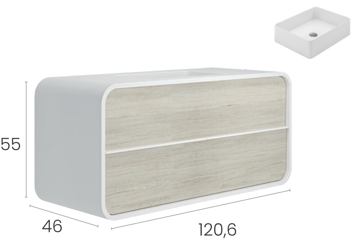 Долен шкаф за баня с мивка