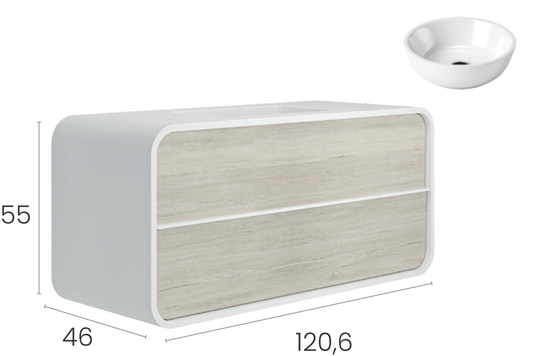 Долен шкаф за баня с мивка