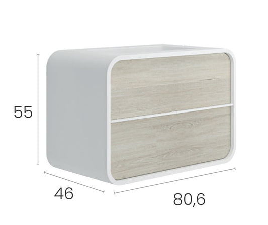 Долен шкаф за баня коплект с вградена мивка