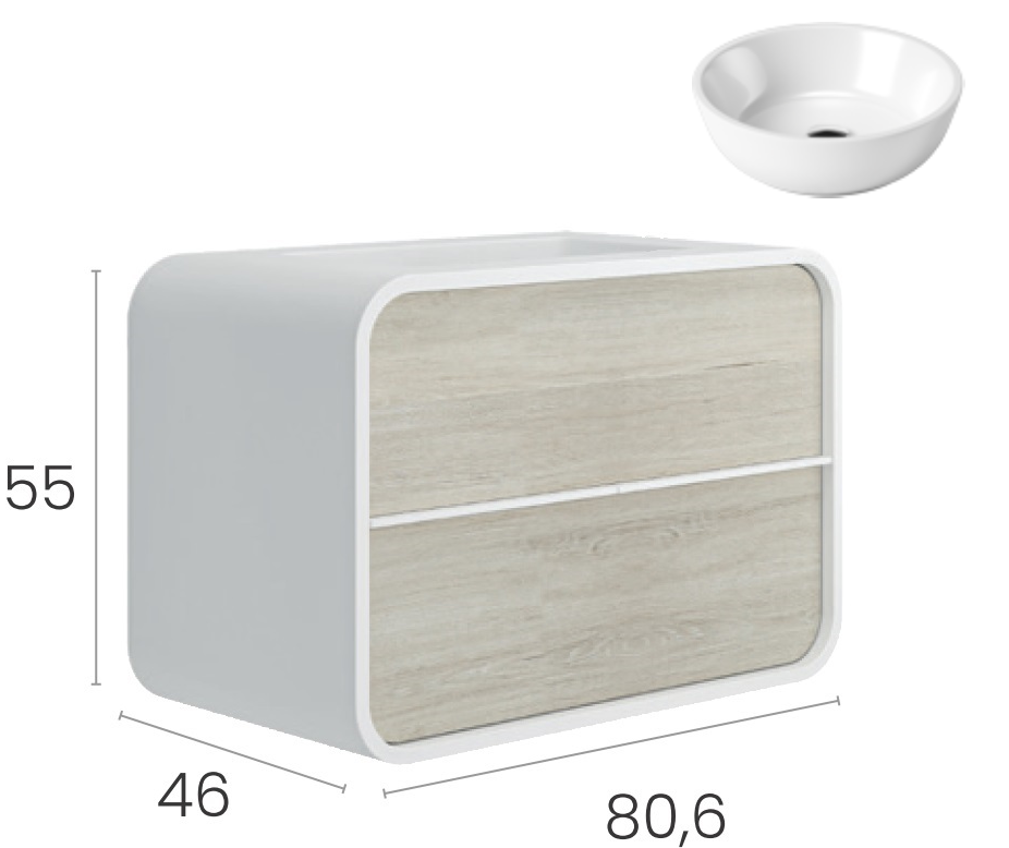 Долен шкаф за баня с мивка