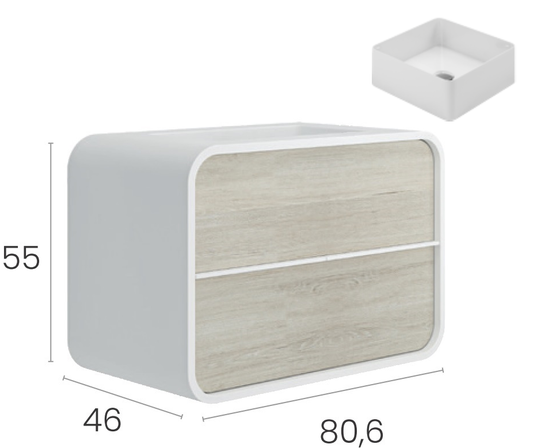 Долен шкаф за баня с мивка