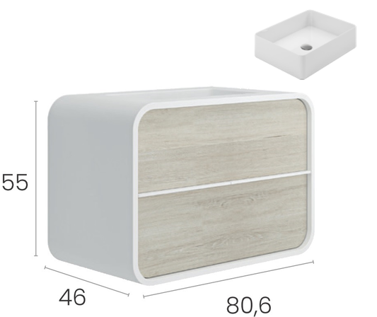 Долен шкаф за баня с мивка