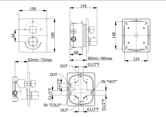 3-пътен термостатен смесител